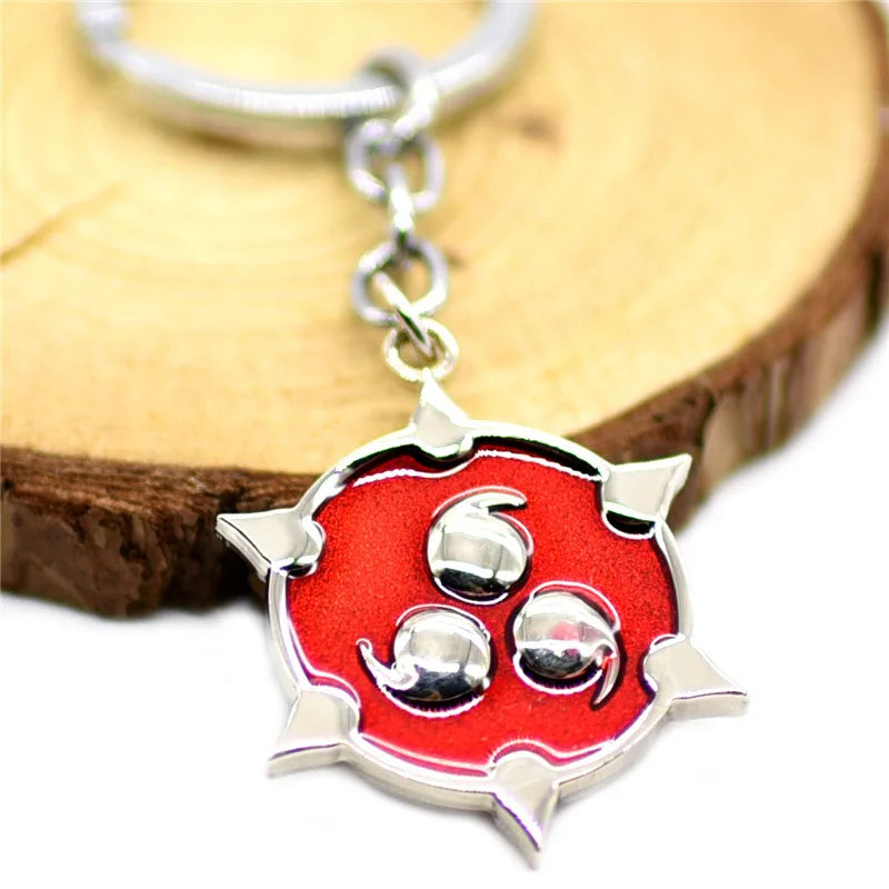 Anime Naruto Mask Enamel Keychain – Alloy Car Key Ring & Bag Pendant for Cosplay