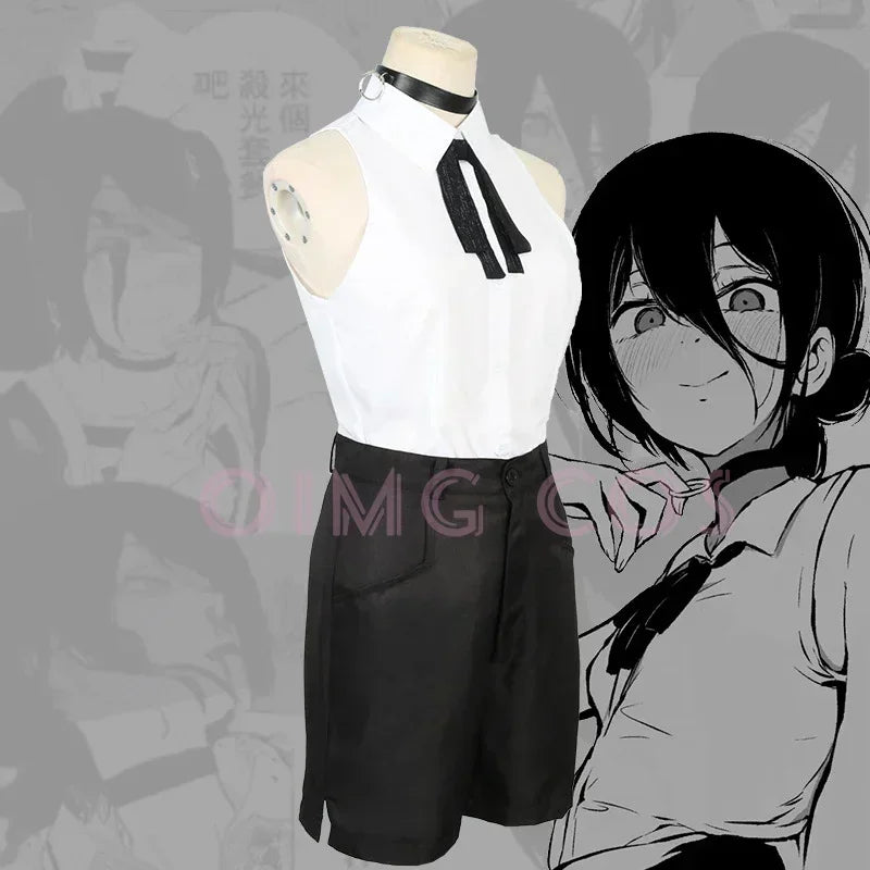 Chainsaw Man Reze Cosplay Costume — Blue Suit Set