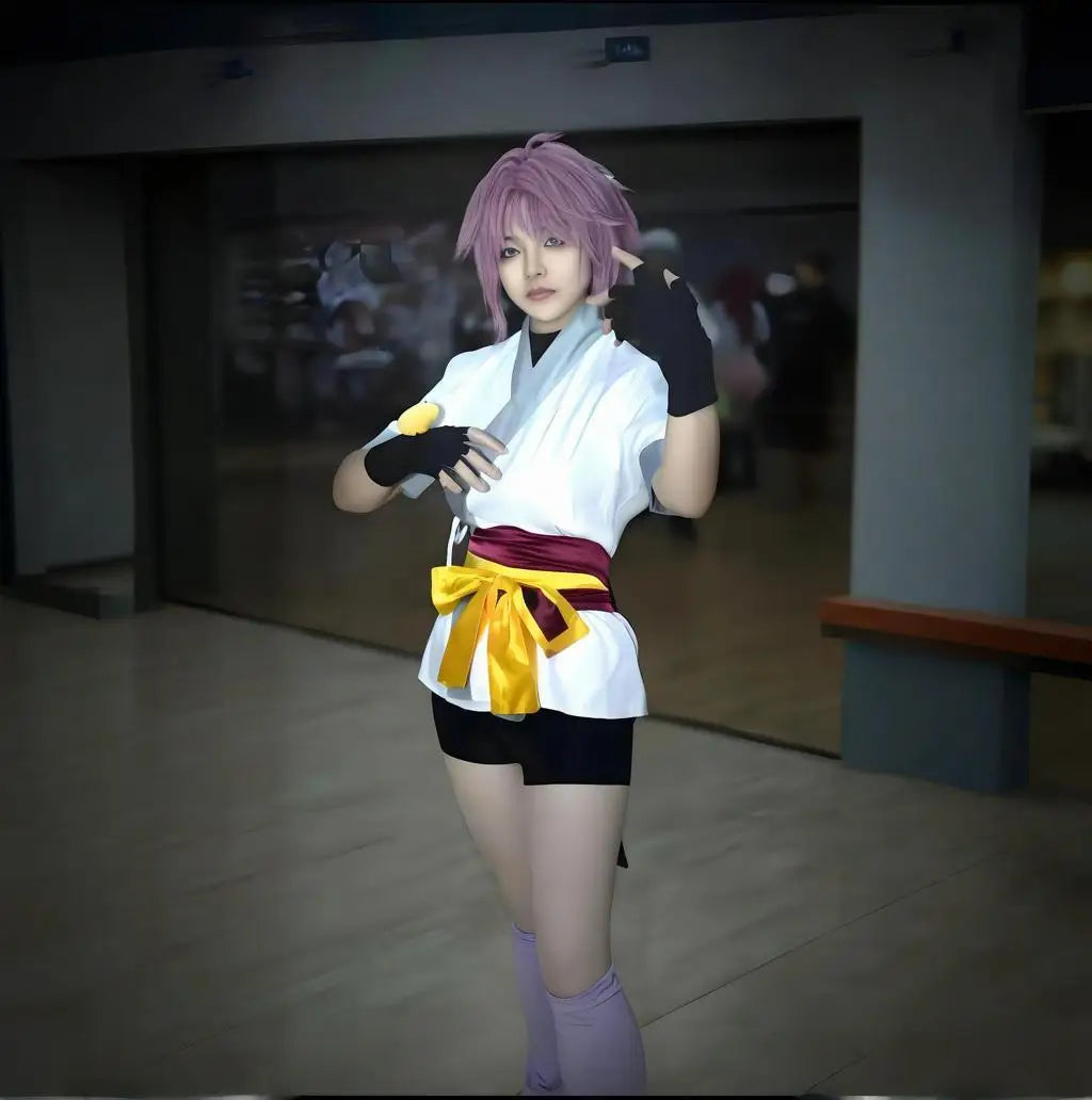 Hunter x Hunter Machi Cosplay Costume — with Pink Wig