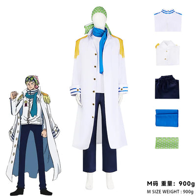 One Piece Koby Cosplay Costume — Marine Captain Uniform