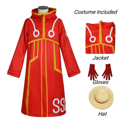 One Piece Luffy (Egghead) Cosplay Costume — Robe & Hat