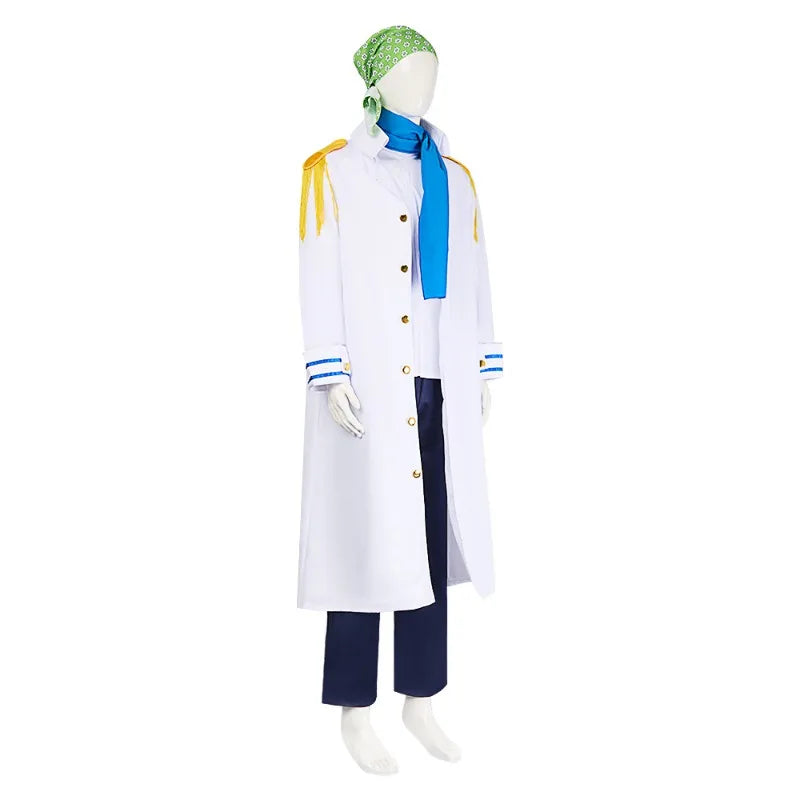 One Piece Koby Cosplay Costume — Marine Captain Uniform
