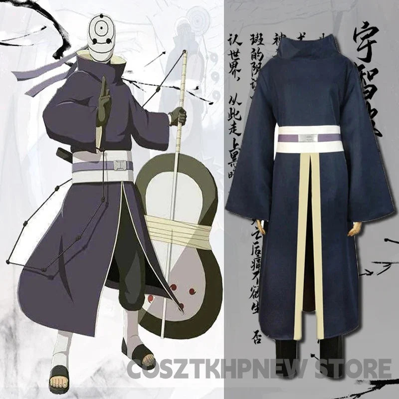 Naruto Uchiha Obito Cosplay Costume — Kimono Robe