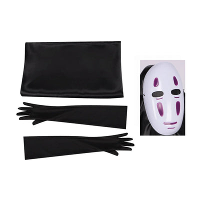 Spirited Away No-Face Cosplay Costume — with Mask & Gloves