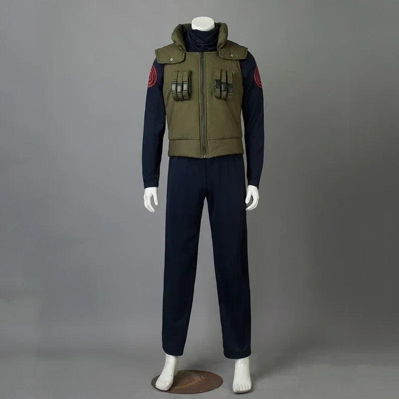 Anime Naruto Hatake Kakashi Cosplay Costume – Premium Ninja Uniform Full Outfit for Adults