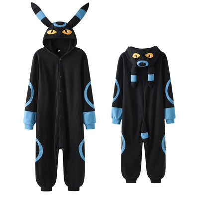Pokémon Anime Onesie Kigurumi Cosplay Costume – Cozy Flannel Pajamas Jumpsuit for Adults