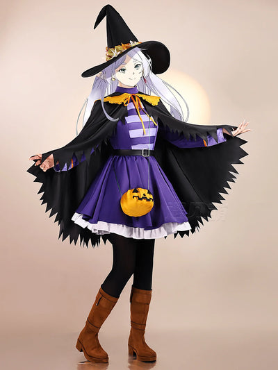 Frieren Fern Cosplay Costume — Dress, Hat & Cloak