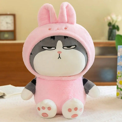 Hooded Tabby Cat Plush Toy — Costume Doll (22 / 40cm)