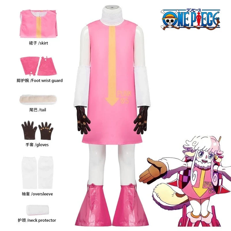 One Piece Dr. Vegapunk (Lilith #05) Cosplay Costume — Pink Dress