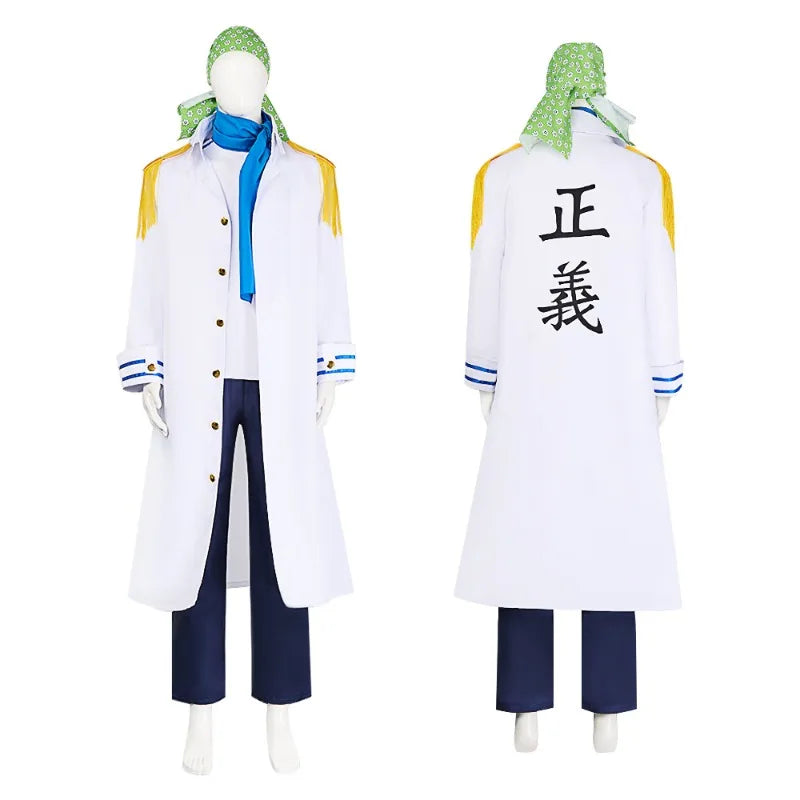 One Piece Koby Cosplay Costume — Marine Captain Uniform