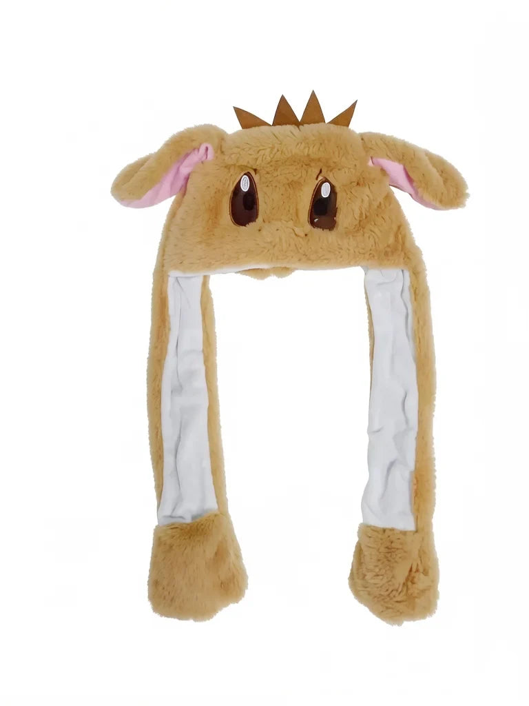 Pokémon Moving Ears Plush Hat – Cute Fluffy Pikachu, Gengar & Charmander Cosplay Hat for Kids & Adults