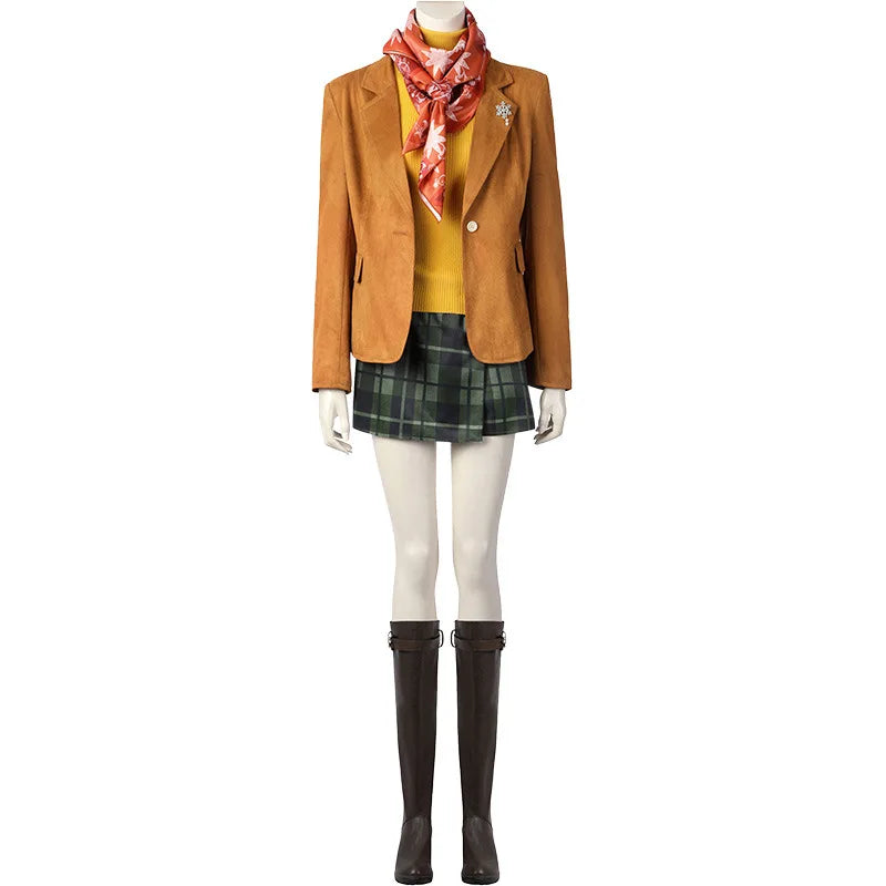 Resident Evil 4 Ashley Graham Cosplay Costume — Orange Jacket Set