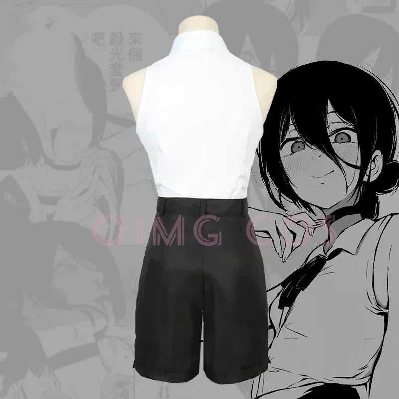 Chainsaw Man Reze Cosplay Costume — Blue Suit Set