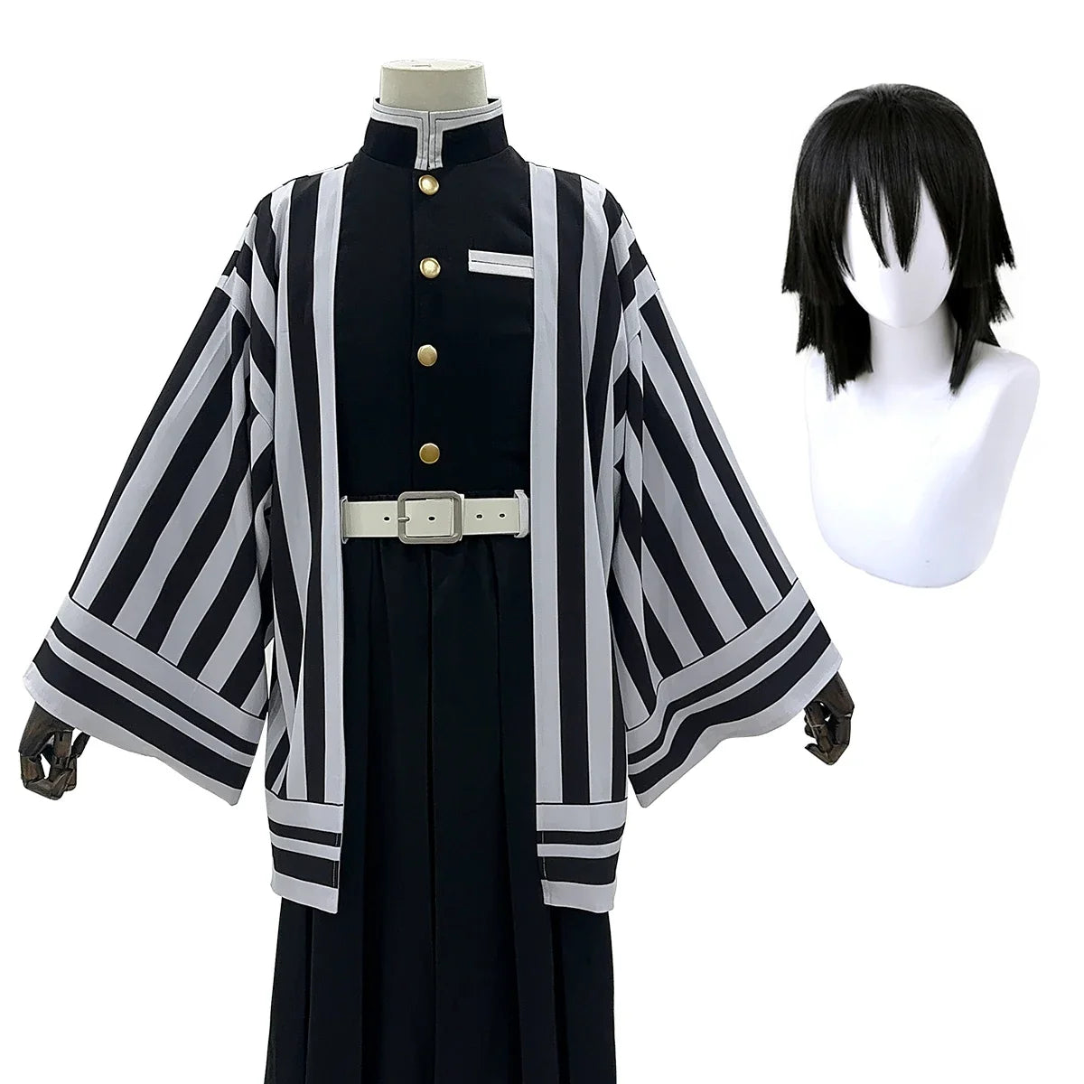 Demon Slayer Obanai Iguro Cosplay Costume — Haori & Wig