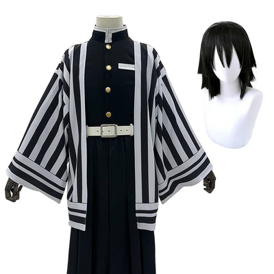 Demon Slayer Obanai Iguro Cosplay Costume — Haori & Wig