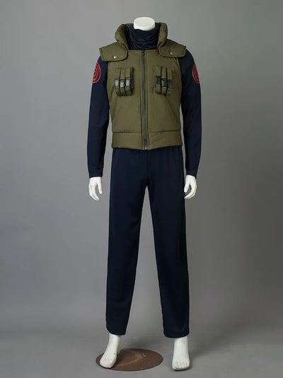 Anime Naruto Hatake Kakashi Cosplay Costume – Premium Ninja Uniform Full Outfit for Adults