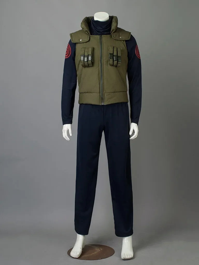 Anime Naruto Hatake Kakashi Cosplay Costume – Premium Ninja Uniform Full Outfit for Adults