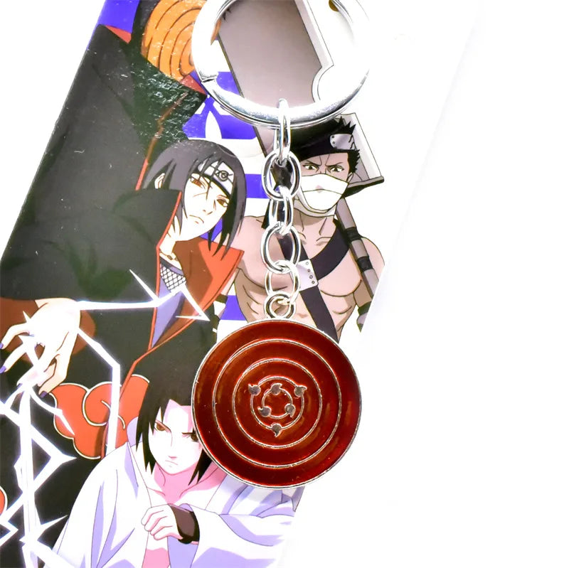 Anime Naruto Mask Enamel Keychain – Alloy Car Key Ring & Bag Pendant for Cosplay