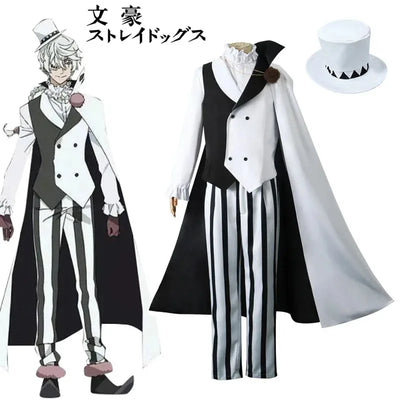 Bungo Stray Dogs Nikolai Gogol Cosplay Costume — Cloak & Wig