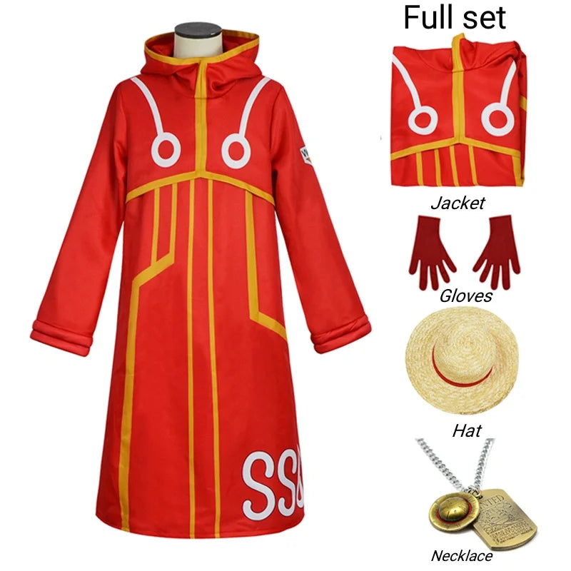 One Piece Luffy (Egghead) Cosplay Costume — Robe & Hat