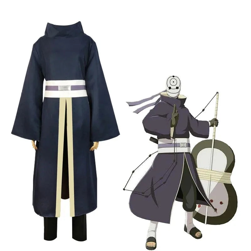 Naruto Uchiha Obito Cosplay Costume — Kimono Robe