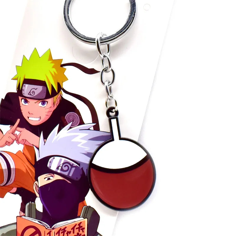 Anime Naruto Mask Enamel Keychain – Alloy Car Key Ring & Bag Pendant for Cosplay