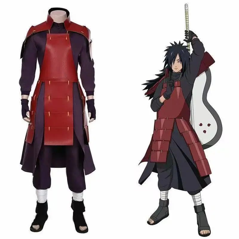 Naruto Uchiha Madara Cosplay Costume – Premium Full Set Ninja Armor & Suit for Halloween