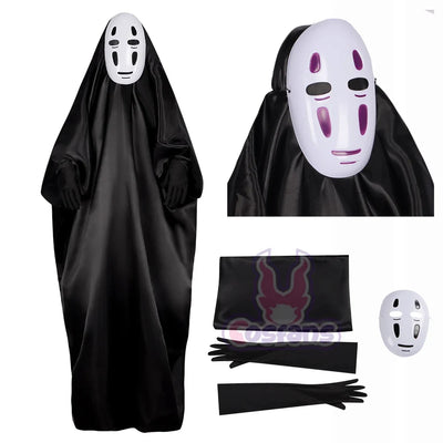 Spirited Away No-Face Cosplay Costume — with Mask & Gloves