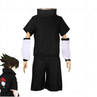 Naruto Sasuke Cosplay T-Shirt & Wig Set