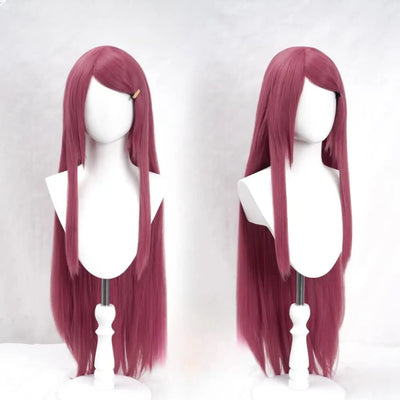 Anime Naruto Kushina Uzumaki Cosplay Wig – Heat Resistant Wine Red Long Wig