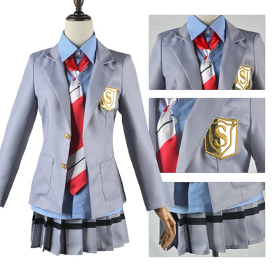 Your Lie in April Kaori Miyazono Cosplay Costume — School Uniform & Wig