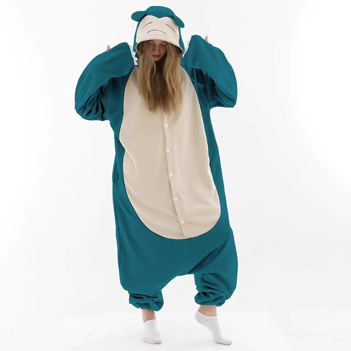 Pokémon Anime Onesie Kigurumi Cosplay Costume – Cozy Flannel Pajamas Jumpsuit for Adults