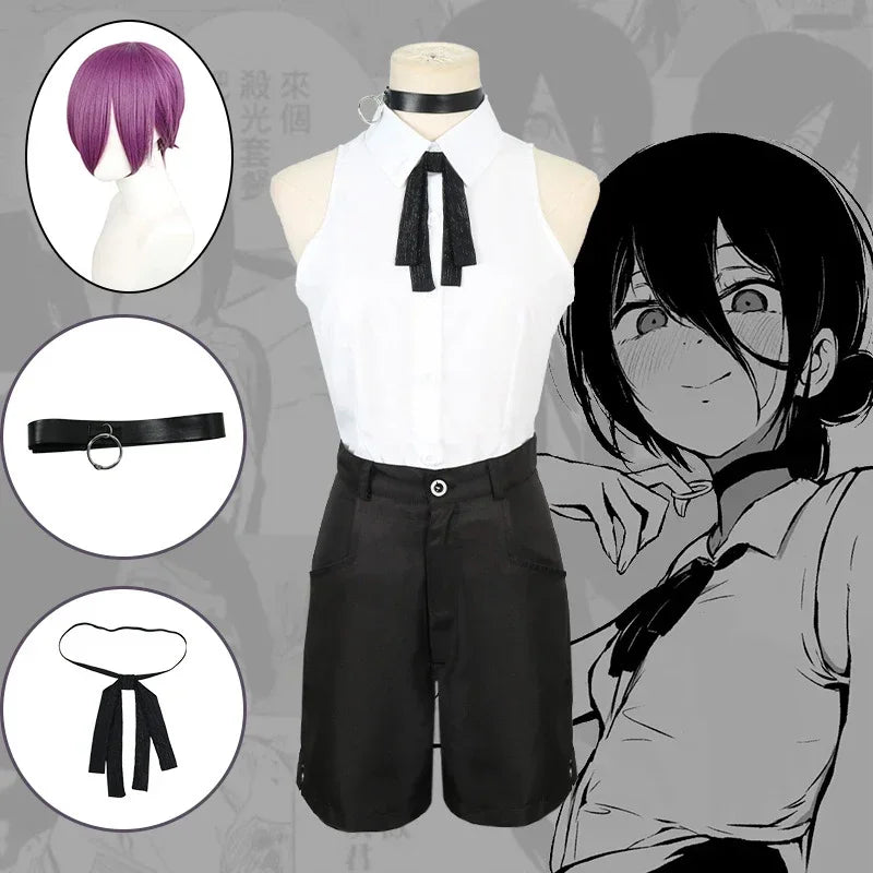 Chainsaw Man Reze Cosplay Costume — Blue Suit Set