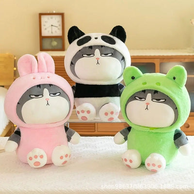 Hooded Tabby Cat Plush Toy — Costume Doll (22 / 40cm)