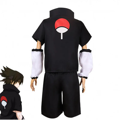 Naruto Sasuke Cosplay T-Shirt & Wig Set