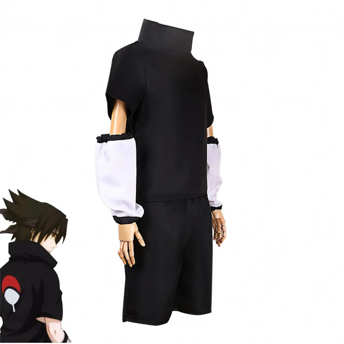 Naruto Sasuke Cosplay T-Shirt & Wig Set