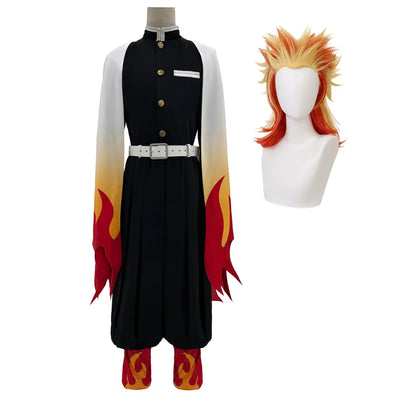Demon Slayer Rengoku Kyojuro Cosplay Costume — Haori & Wig