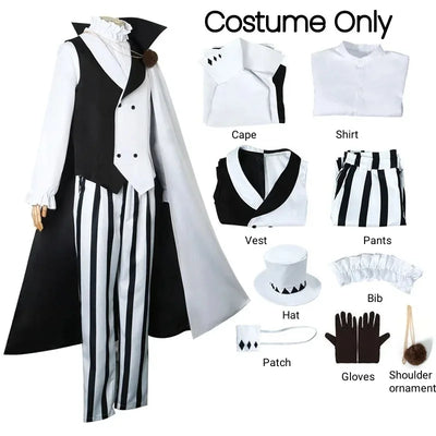 Bungo Stray Dogs Nikolai Gogol Cosplay Costume — Cloak & Wig