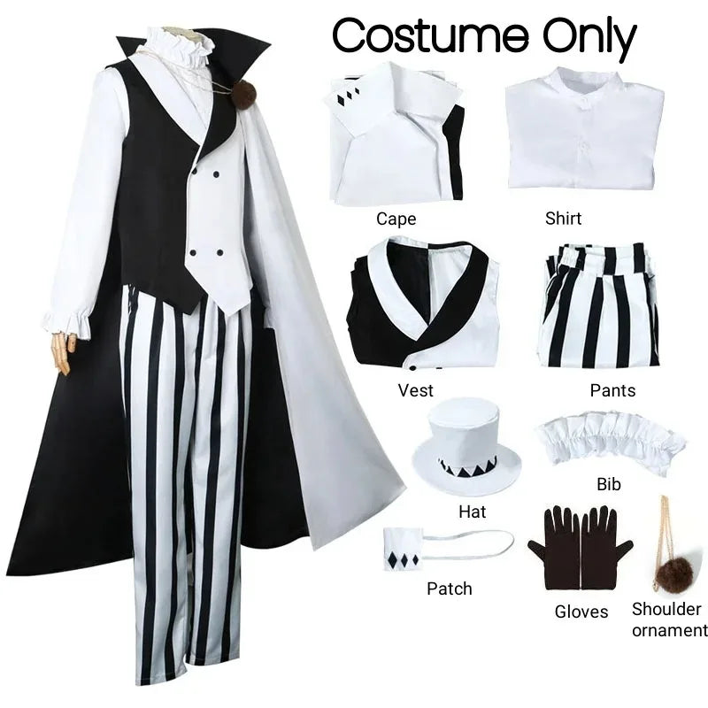 Bungo Stray Dogs Nikolai Gogol Cosplay Costume — Cloak & Wig