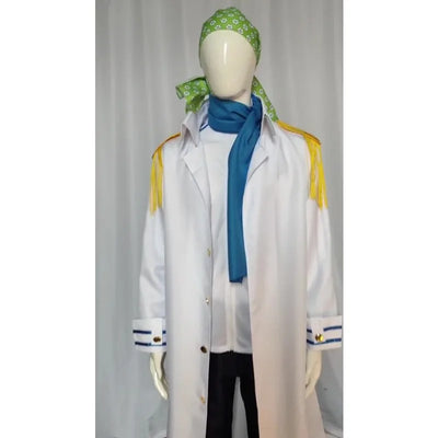 One Piece Koby Cosplay Costume — Marine Captain Uniform