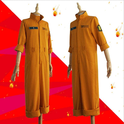 Fire Force Shinra Kusakabe Cosplay Costume — Company 8 Jumpsuit