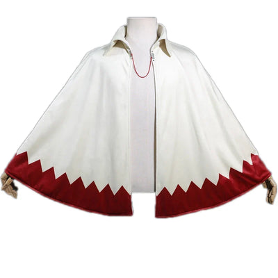 Anime Naruto 7th Hokage Cosplay Cloak – Premium White Flame Cape for Adults & Kids