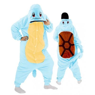 Pokémon Anime Onesie Kigurumi Cosplay Costume – Cozy Flannel Pajamas Jumpsuit for Adults