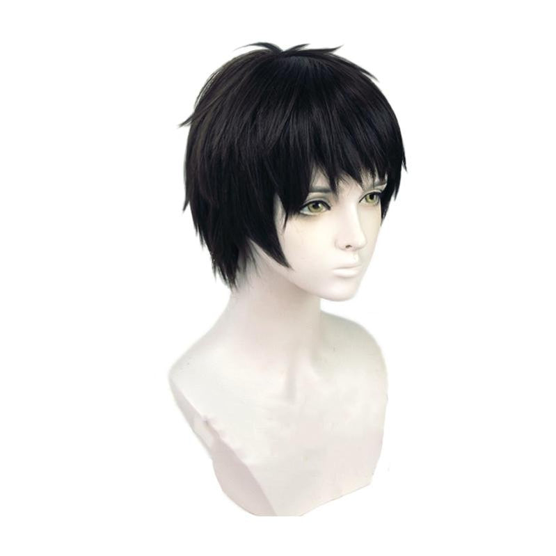 Anime Fire Force Shinra Kusakabe Short Black Cosplay Wigs