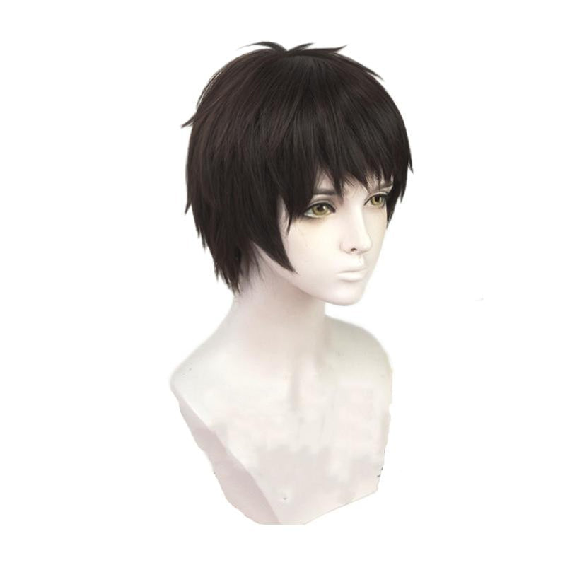 Anime Fire Force Shinra Kusakabe Short Black Cosplay Wigs
