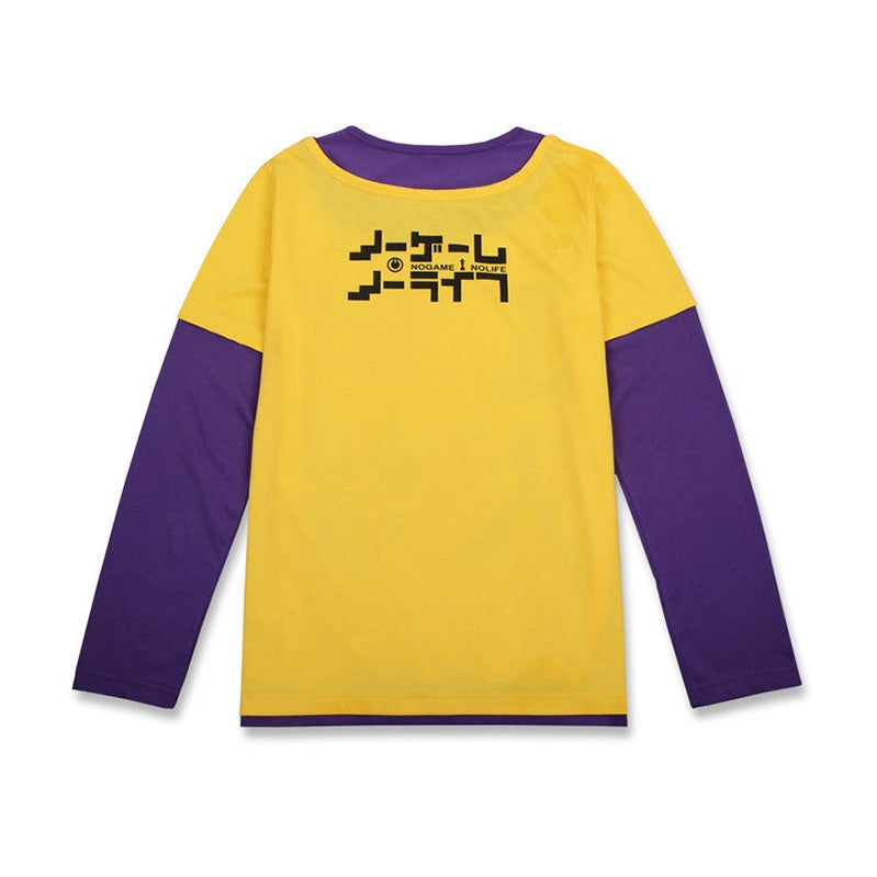 Anime No Game No Life Sora Long Sleeve T-shirt Cosplay Costume with Wrister