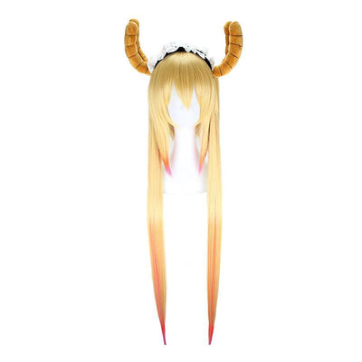 Anime Miss Kobayashi's Dragon Maid Tohru Long Mixed Blonde Cosplay Wigs