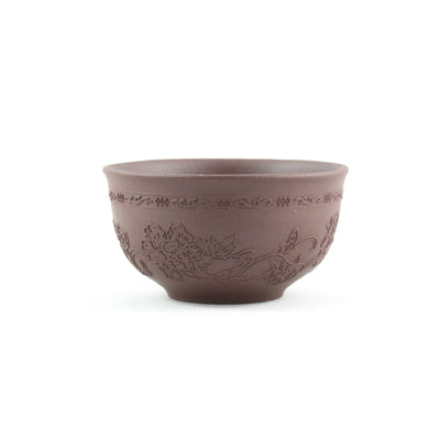 Yixing Clay Peony Flower Tea Cup