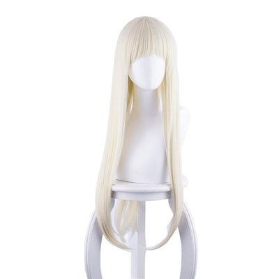 Anime Kakegurui Yomoduki Runa Long Straight Cream White Cosplay Wigs