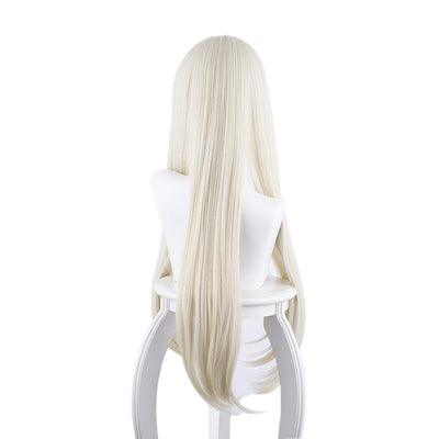 Anime Kakegurui Yomoduki Runa Long Straight Cream White Cosplay Wigs